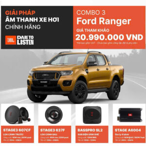 Combo 3 Ford Ranger – Giải Pháp Âm Thanh Chính Hãng